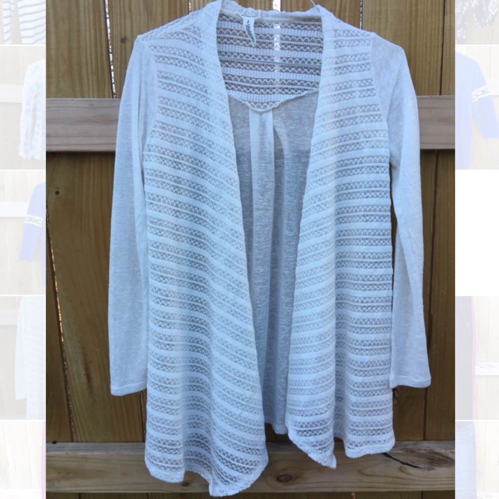 White lace/ sheer Sweater